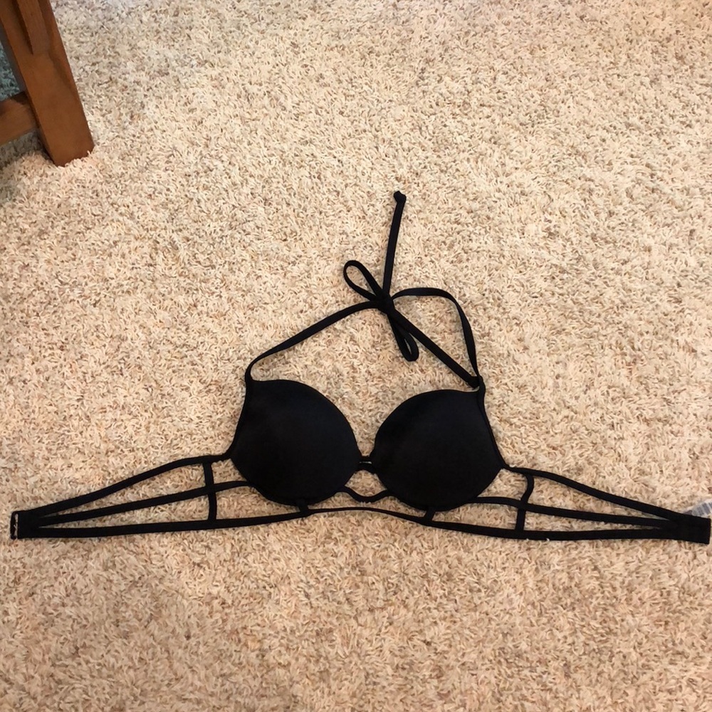 Black Caged Victoria’s Secret PINK Swimsuit Top M
